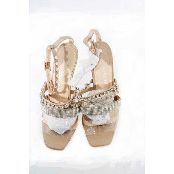 Women Sandals Mackin J Women's Open Toe Rhinestone Embossed Sandals Size 7 Multi - Picture 4 of 4